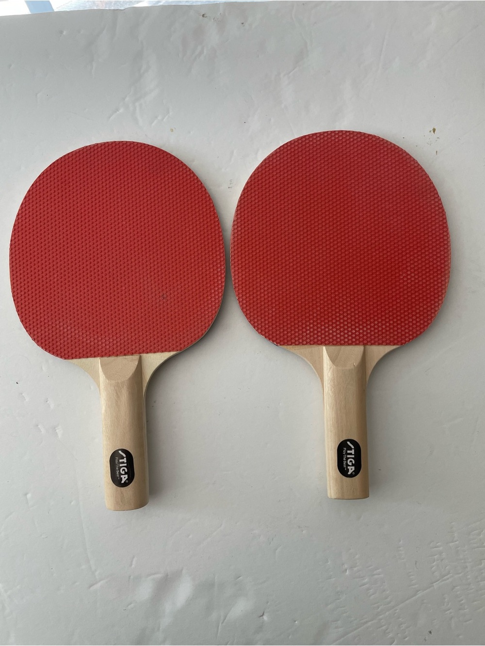 Red Ping Pong Paddle — Pair
